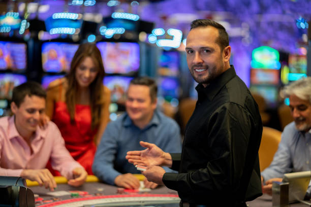 Live dealer blackjack table with multi-camera feed on mobile phone